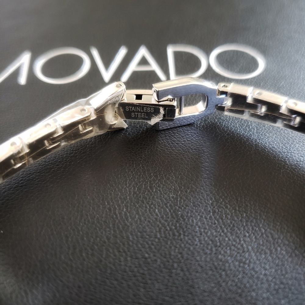 SOLD Movado Kara Two-Tone Black Stainless Watch - Picture 8 of 8